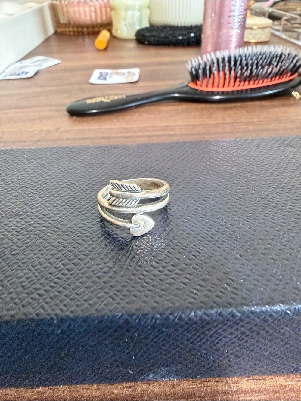 James Avery retired Silver Arrow Wrap Ring - Silver Tone